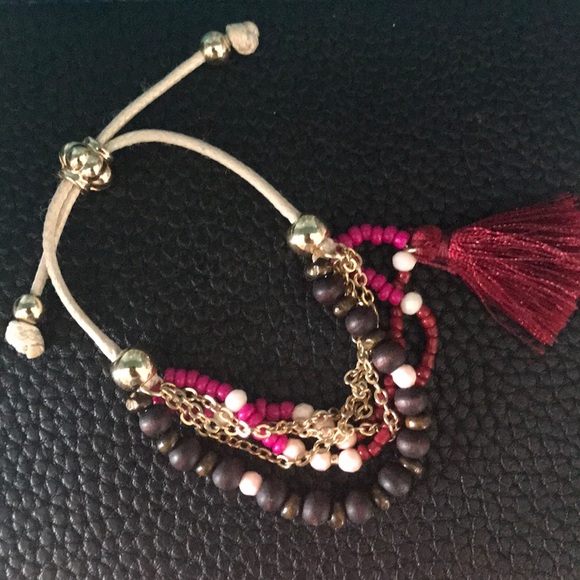 Jewelry - 2 FOR $15! Beaded Adjustable Bracelet